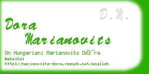 dora marianovits business card